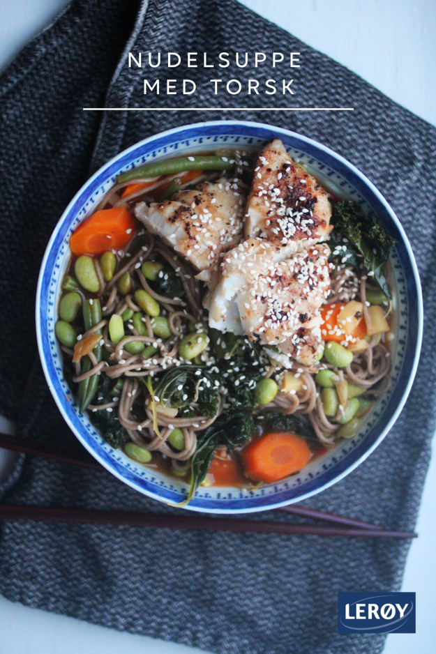 Nudelsuppe med torsk
